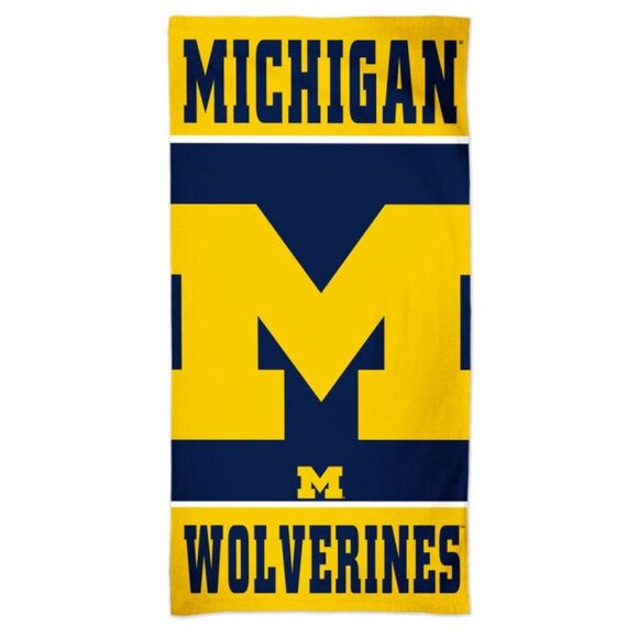 University of Michigan Wolverines Beach Bath Towel - Picture 1 of 1